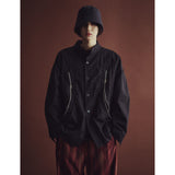 サイドシャーリングダブルストラップパンツ / SIDE SHIRRING DOUBLE STRAP PANTS_RD