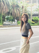Marshmallow stripe knit 