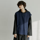 ボタンベスト / unisex button vest navy