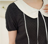 collar point blouse