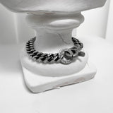 ブラック リンク チェーン ライン ブレスレット / [BLESSEDBULLET]black line chain bracelet_11mm/8mm/6mm