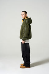 PIPING LINE PADDED JUMPER - KHAKI