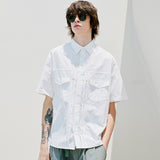 2ND タイプトラッカーナイロンシャツ / 2ND TYPE TRUCKER NYLON SHIRT WHITE