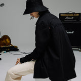 オーバーフィットコットンシャツ/OVERFIT COTTON SHIRTS-BLACK