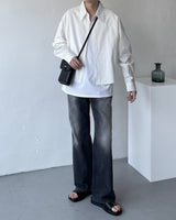 ウォッシングルースフィットクロップシャツ / ECT Washing Loose-Fit Cropped Shirt (4 colors)
