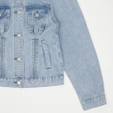ピンタックライトブルーデニムジャケット/PINTUCK LIGHT BLUE DENIM JACKET [6066]