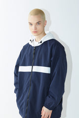 ニートフーデッドジャケット/BSR2223FWJK052 NEAT HOODED JACKET NAVY