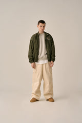 VINTAGE WASHED RIDER JACKT-KHAKI