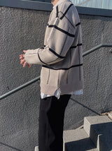 87 Check Half Zip Up Collar Knit (3color)