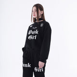 パンクガールスウェットシャツ/0 8 punk girl sweatshirt - BLACK