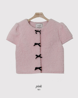 [SHOPPERMADE] Christmas Mohair Cardigan + Velvet Ribbon (3color)