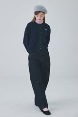 シグネチャーレイヤードウールカーディガン / Signature Layered Wool Cardigan [Navy]