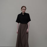 Brown Long Wrap Skirts