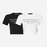ベイビークロップT for all 'LOVERS' / Baby Crop Tee for all 'LOVERS' Off White / Black
