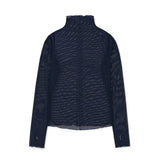Layered See-through Top [NAVY] (6638340964470)