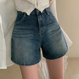 [Bellide made] Vintage Wood Washing Denim Shorts