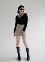 ダブルポケットミニスカート / no.809 Double Pocket Mini Skirt (2color)