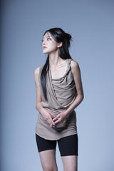 04.DRAPE DRESS TOP MOCHA