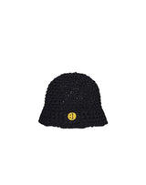 【OUTLET】COTTON PAPER KNIT BUCKETHAT BLACK