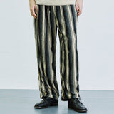 アイロ グランジ ストライプ ジャージ バンディング パンツ / airo grunge stripe jersey banding pants brown