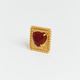 スクエアハートピアス/Square Heart Earrings_Gold