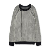 ダブリンリバーシブルルーズフィットラグランニット / dublin reversible loose fit raglan knit black ivory