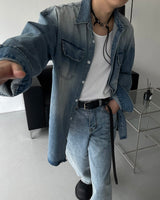 MONTH Brush Denim Shirt Jacket