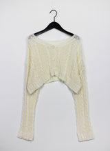 プレッツェルクロップカーディガン / Pretzel Crop Cardigan (4color)