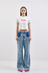 スタニング クロップ T / CHARMS STUNNING CROP T WH
