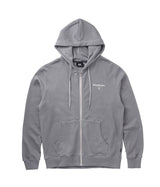 Pigment washed zipup hoodie - Grey (4622122680438)