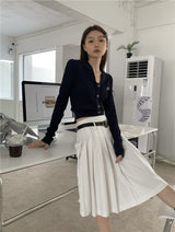 オーロラセーラートップ/Aurora Navy Collar Top