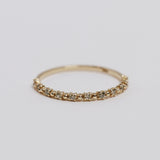 14Kゴールドコグナックダイアモンドビーブリング / 14K gold cognac diamond beve ring