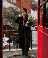 ウールローブヒッデンコート/Wool robe hidden coat (2 color)