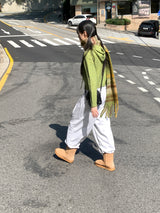 イルミボカシセミクロップフードニット