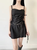 ホールサテンミニワンピース/896. Hole satin mini ops (3color)