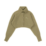 メリノウールタートルネッククロップカーディガン / MERINO WOOL TURTLE NECK CROP CARDIGAN