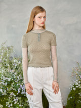 パンチングハーフパフィニットセット / Punching Half Puffy Knit Set (2colors)