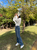 Basic side line point denim