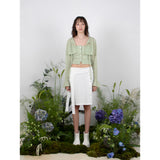 ラッフルスリーブボレロカーディガン / RUFFLE SLEEVE BOLERO CARDIGAN - GREEN