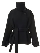 ハイネックハーフコート / HIGHNECK HALF COAT_BLACK