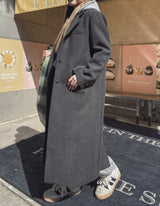[wool30%] オアシングルウールロングコート