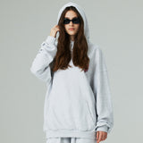 (フリース VER)ハートプリンティングパーカー/(FLEECE VER) HEART PRINTING HOODIE-WHITE MELANGE