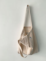 Corduroy simple line bag - ivory