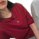check pattern necklace