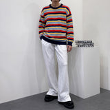 カラフルストライプニットウェア/OWN Colorful Striped Knitwear (2 colors)