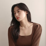 14K ゴールドフィルド 4mm パールネックレス/14K goldfilled 4mm pearl necklace (mother of pearl)