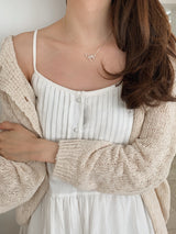 レターリボンネックレス / [925silver] Letter Ribbon Necklace