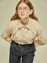Double Line Piping Shirt (Beige) (6643899891830)