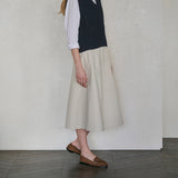 Cotton shirring skirt (6683786346614)