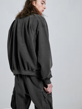 WASHED SWEATSHIRT - BLACK (4622874443894)